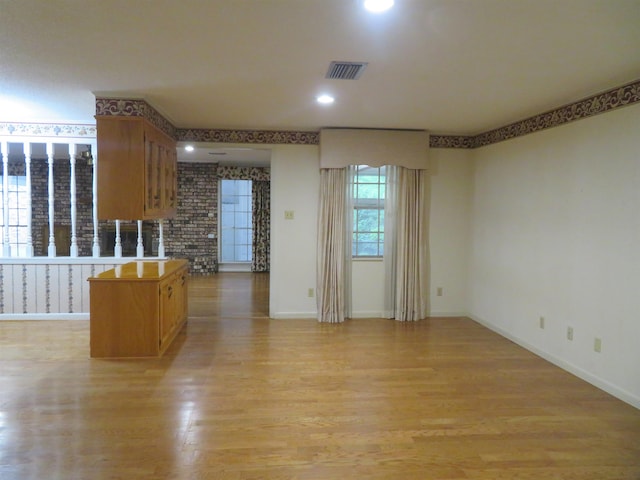 kitchen with light hardwood / wood-style floors