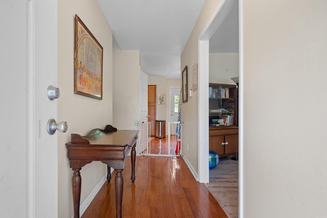 hall featuring hardwood / wood-style floors