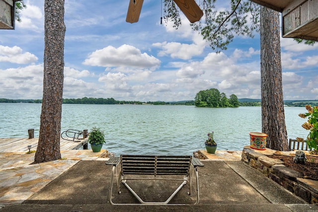 view of water feature