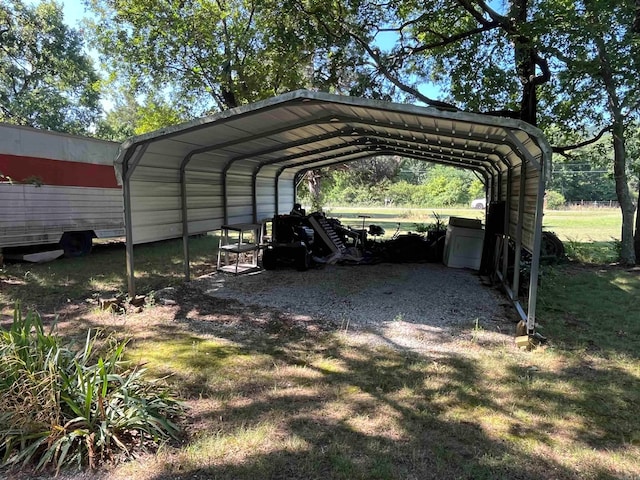 view of car parking with a carport