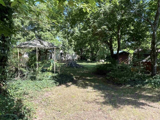 view of yard featuring a gazebo