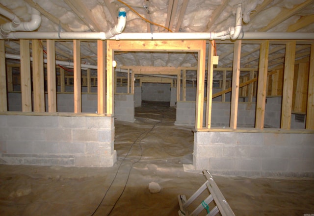 view of basement