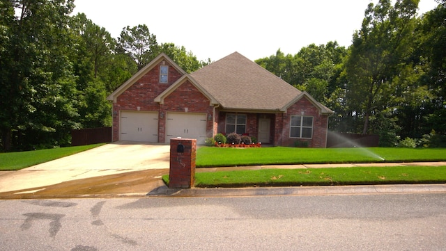 view of front of house featuring a front lawn