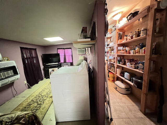 interior space with a wall unit AC and heating unit