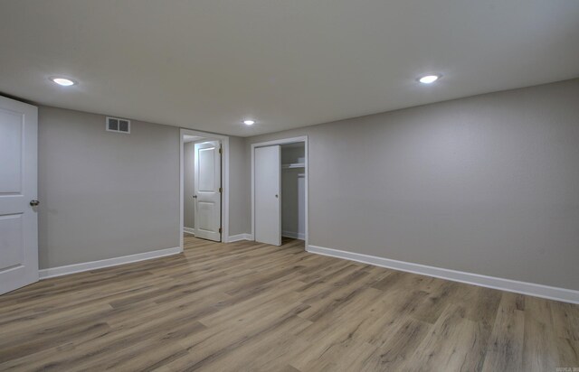 interior space featuring light wood-type flooring