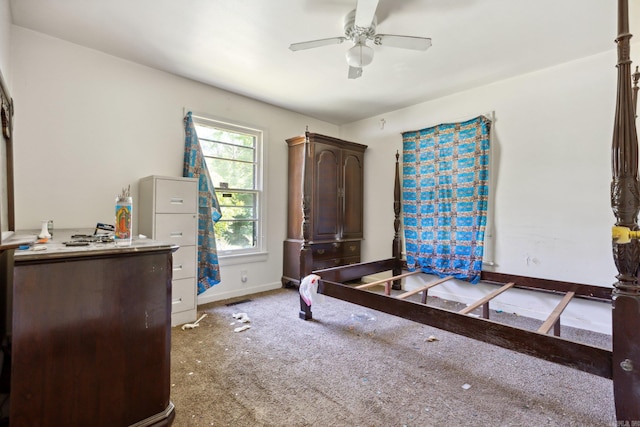 bedroom with ceiling fan