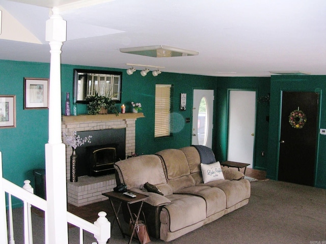 view of carpeted living room