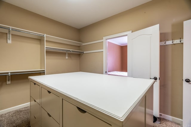 spacious closet featuring carpet