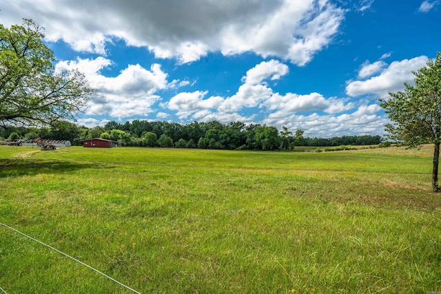 view of yard featuring a rural view