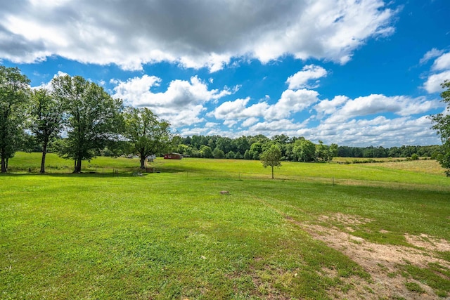 view of yard featuring a rural view