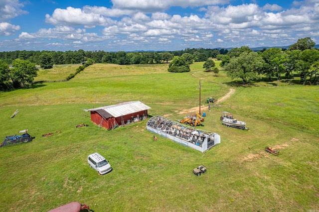 bird's eye view featuring a rural view