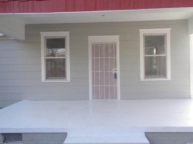 view of doorway to property