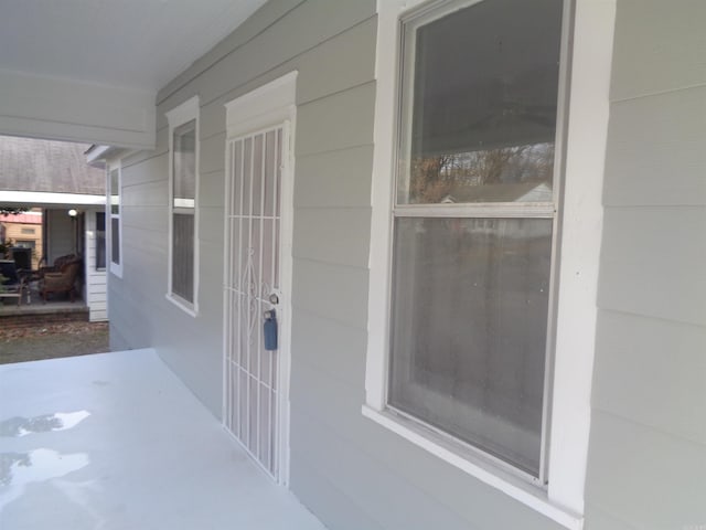 view of doorway to property