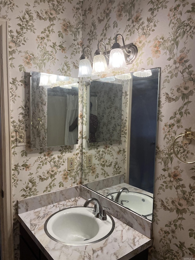 bathroom with vanity