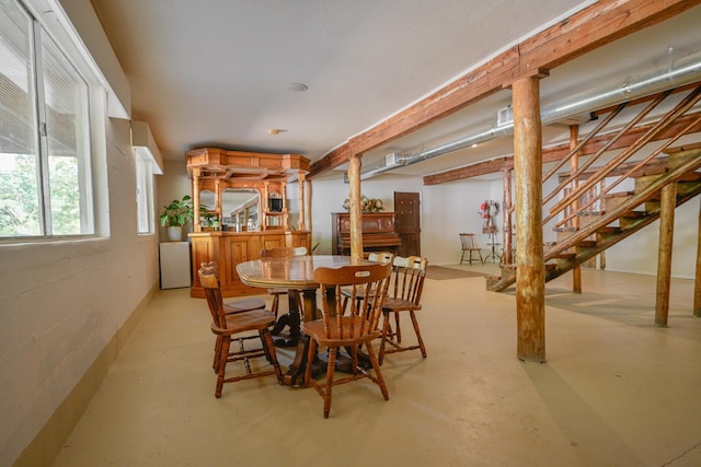 view of dining area