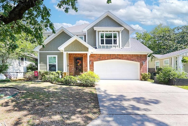 craftsman-style house featuring a garage