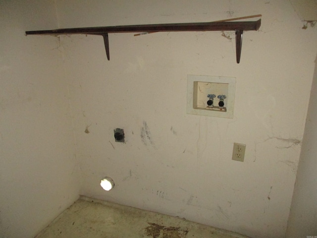 laundry room featuring washer hookup and electric dryer hookup