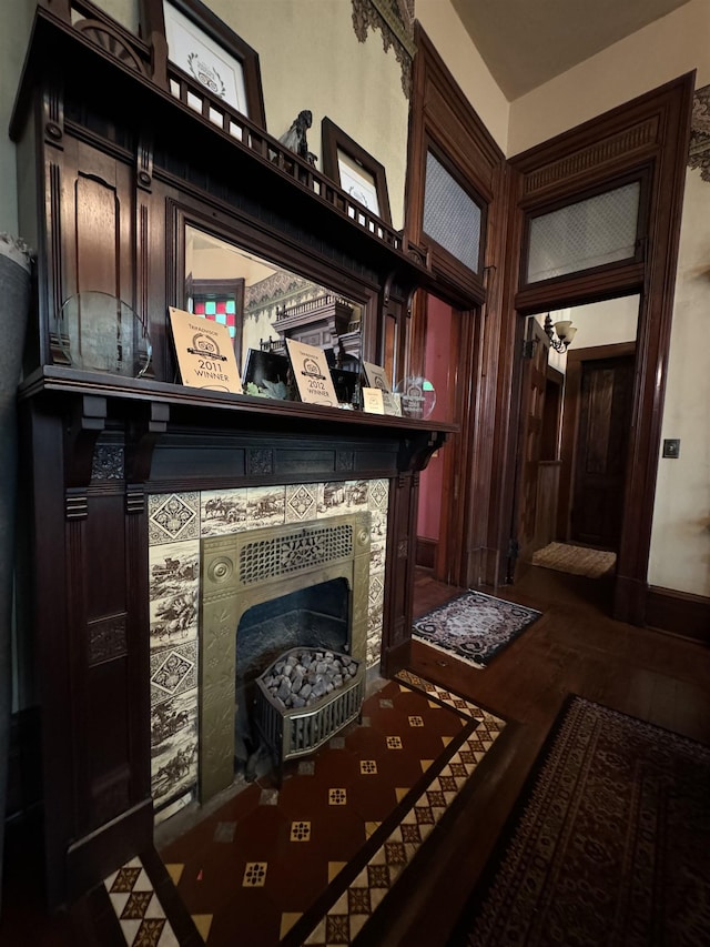 interior space featuring wood-type flooring