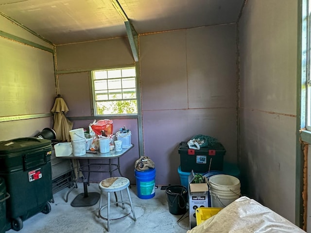 interior space with concrete flooring