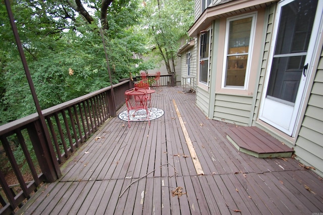 view of wooden terrace