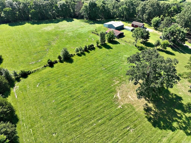 aerial view with a rural view