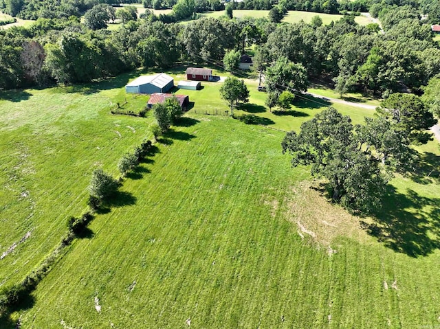 bird's eye view with a rural view