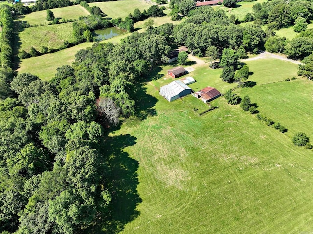 aerial view featuring a rural view