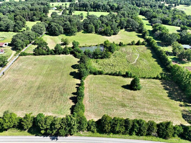 aerial view featuring a rural view