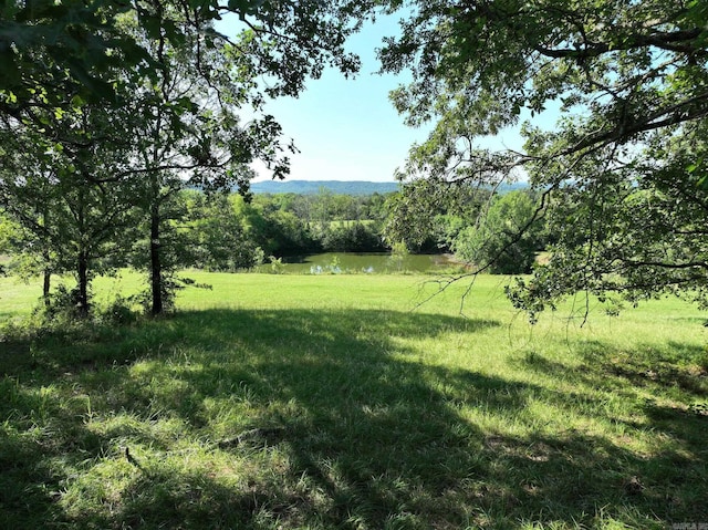 view of yard featuring a water view