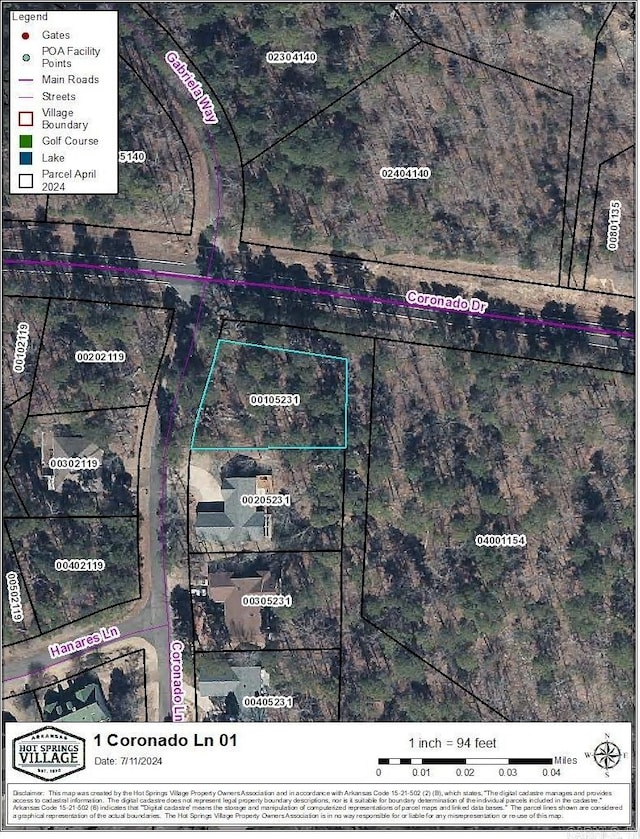 1 Coronado Ln, Hot Springs Village AR, 71909 land for sale