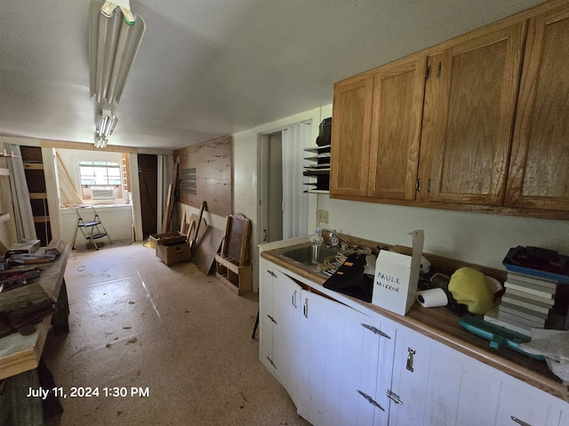 kitchen with cooling unit and sink