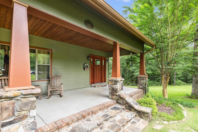 view of patio / terrace featuring a porch