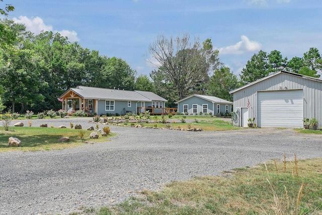 ranch-style home with a garage