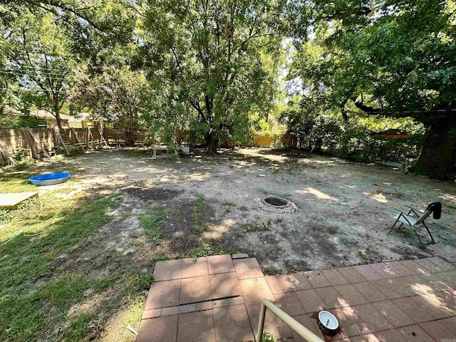 view of yard with a playground