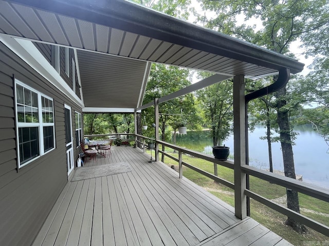 509A Woodland Hills Rd, Hardy, AR 72542 - wooden deck featuring a water view