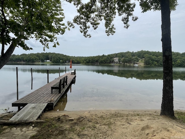 509A Woodland Hills Rd, Hardy, AR 72542 - dock area with a water view and a wooded view