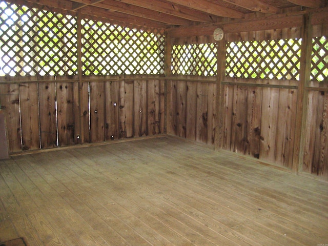 901 Hastey Ave, Mena, AR 71953 - exterior space featuring wooden walls and hardwood / wood-style flooring