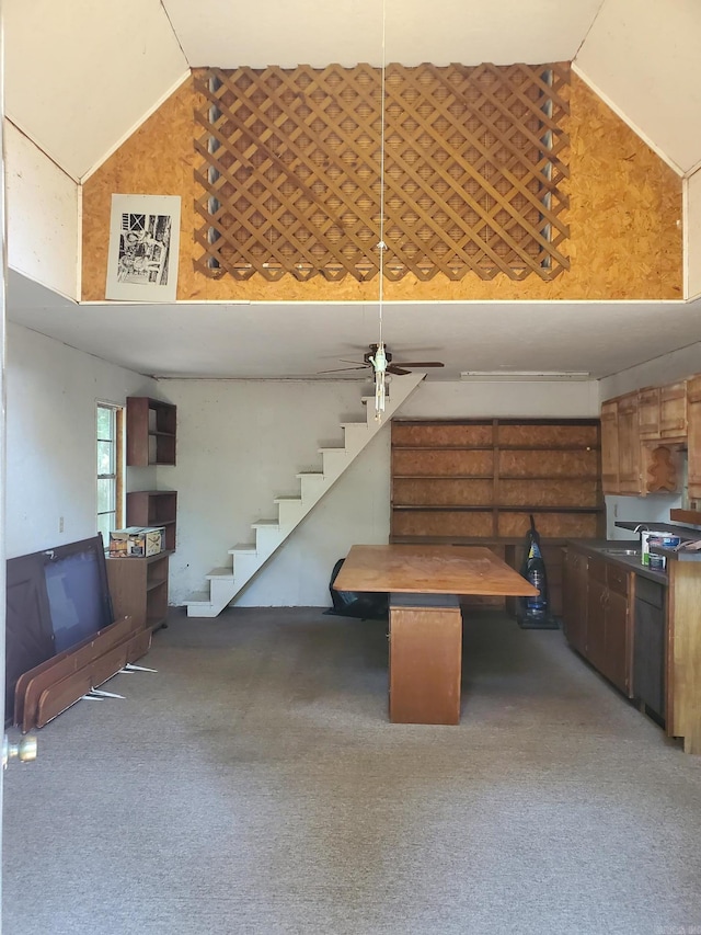 901 Hastey Ave, Mena, AR 71953 - interior space featuring stairway and carpet flooring