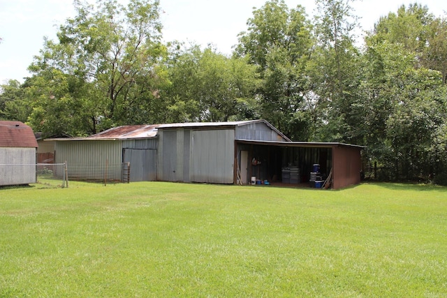 view of pole building