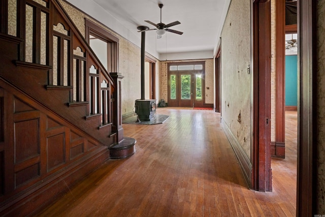 hallway featuring hardwood / wood-style flooring