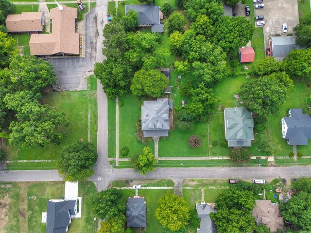aerial view with a residential view