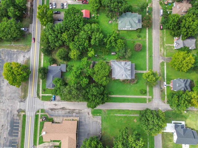 aerial view with a residential view