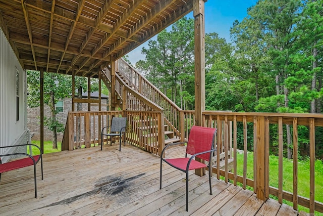 view of wooden deck