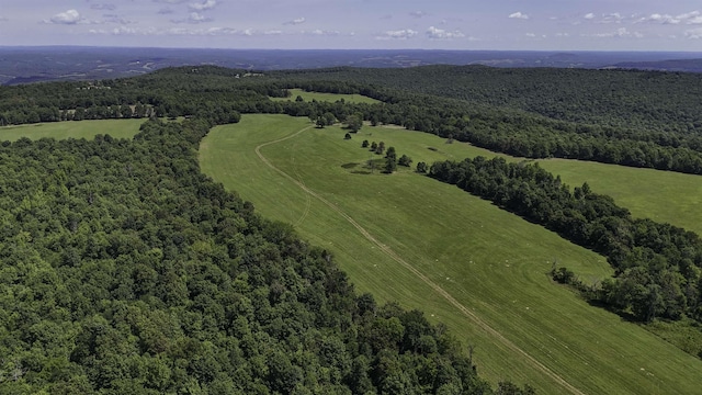 aerial view featuring a rural view