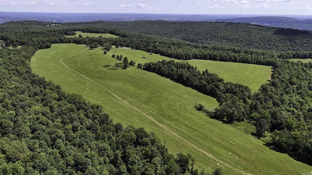 drone / aerial view with a rural view