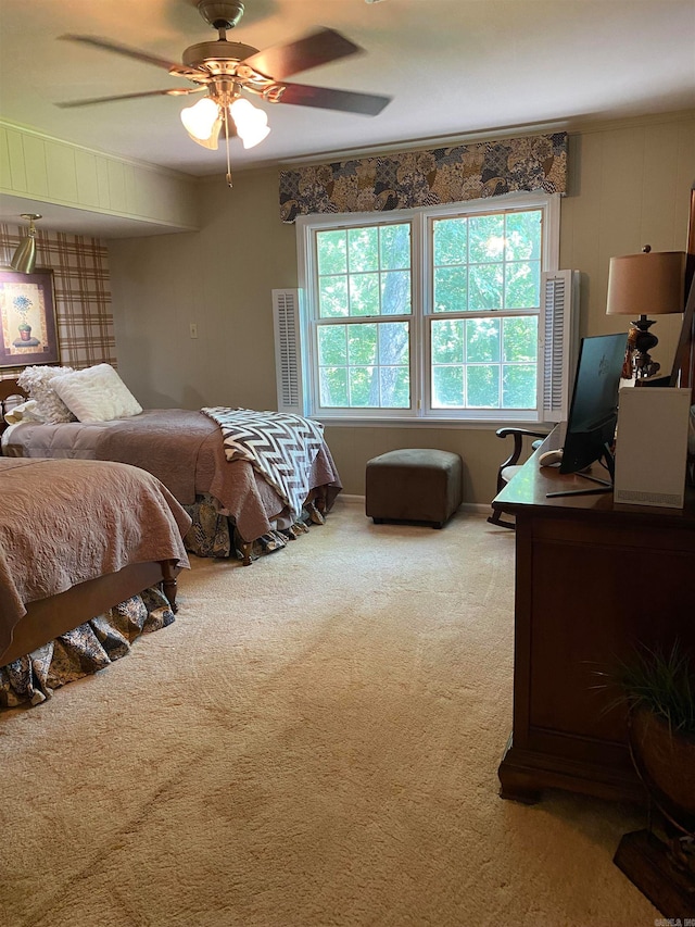 400 Neill Rd, Helena, AR 72342 - carpeted bedroom with ceiling fan