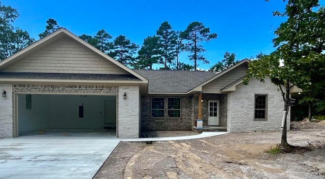 view of front of home featuring a garage