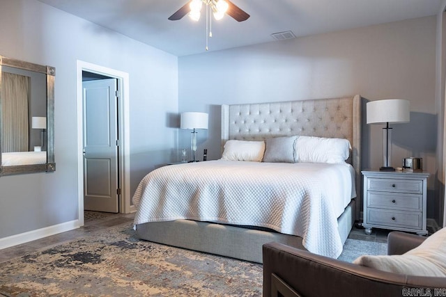 bedroom with ceiling fan