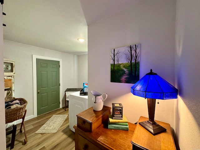 office featuring light hardwood / wood-style floors