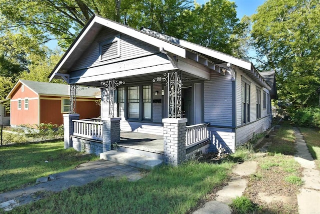 view of front of home with a porch